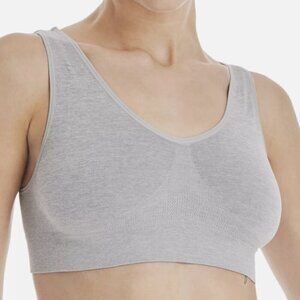 NWT Hanes Women's Cozy Seamless Wire-free Bra, Light Grey Heather